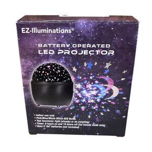 LED Galaxy Table Top Projector Lamp With Timer EZ-Illuminations Battery Operated